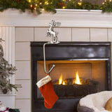 Maxbell Fireplace Hook Hanger Christmas Stocking Holder for Ornament Party Cafe Deer Shape Silver