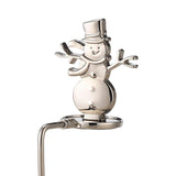 Maxbell Fireplace Hook Hanger Christmas Stocking Holder for Ornament Party Cafe Silver Snowman