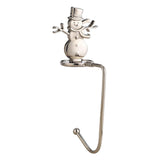 Maxbell Fireplace Hook Hanger Christmas Stocking Holder for Ornament Party Cafe Silver Snowman