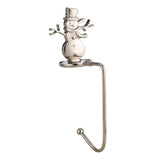 Maxbell Fireplace Hook Hanger Christmas Stocking Holder for Ornament Party Cafe Silver Snowman
