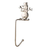 Maxbell Fireplace Hook Hanger Christmas Stocking Holder for Ornament Party Cafe Silver Snowman