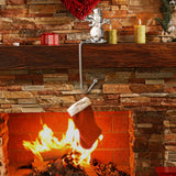 Maxbell Fireplace Hook Hanger Christmas Stocking Holder for Ornament Party Cafe Silver Snowman