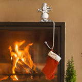 Maxbell Fireplace Hook Hanger Christmas Stocking Holder for Ornament Party Cafe Silver Snowman
