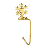 Maxbell Fireplace Hook Hanger Christmas Stocking Holder for Ornament Party Cafe Gold Snowflake