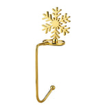 Maxbell Fireplace Hook Hanger Christmas Stocking Holder for Ornament Party Cafe Gold Snowflake