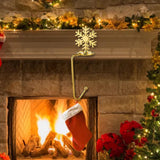 Maxbell Fireplace Hook Hanger Christmas Stocking Holder for Ornament Party Cafe Gold Snowflake