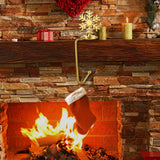 Maxbell Fireplace Hook Hanger Christmas Stocking Holder for Ornament Party Cafe Gold Snowflake