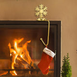 Maxbell Fireplace Hook Hanger Christmas Stocking Holder for Ornament Party Cafe Gold Snowflake