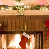 Maxbell Fireplace Hook Hanger Christmas Stocking Holder for Ornament Party Cafe Gold Snowflake