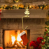 Maxbell Fireplace Hook Hanger Christmas Stocking Holder for Ornament Party Cafe Gold Tree