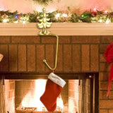 Maxbell Fireplace Hook Hanger Christmas Stocking Holder for Ornament Party Cafe Gold Tree