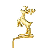 Maxbell Fireplace Hook Hanger Christmas Stocking Holder for Ornament Party Cafe Deer Shape Gold