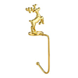 Maxbell Fireplace Hook Hanger Christmas Stocking Holder for Ornament Party Cafe Deer Shape Gold