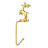 Maxbell Fireplace Hook Hanger Christmas Stocking Holder for Ornament Party Cafe Deer Shape Gold
