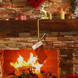 Maxbell Fireplace Hook Hanger Christmas Stocking Holder for Ornament Party Cafe Deer Shape Gold