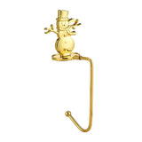 Maxbell Fireplace Hook Hanger Christmas Stocking Holder for Ornament Party Cafe Gold Snowman