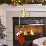 Maxbell Fireplace Hook Hanger Christmas Stocking Holder for Ornament Party Cafe Gold Snowman