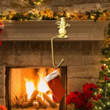 Maxbell Fireplace Hook Hanger Christmas Stocking Holder for Ornament Party Cafe Gold Snowman
