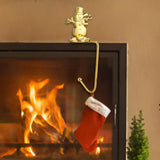 Maxbell Fireplace Hook Hanger Christmas Stocking Holder for Ornament Party Cafe Gold Snowman