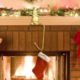 Maxbell Fireplace Hook Hanger Christmas Stocking Holder for Ornament Party Cafe Gold Snowman