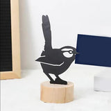 Maxbell Bird Silhouettes Memo Holder Wooden Table Card Holder for Desktop Decoration StyleC