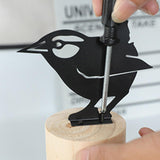 Maxbell Bird Silhouettes Memo Holder Wooden Table Card Holder for Desktop Decoration StyleC