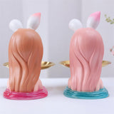 Maxbell Nordic Girl Figurine Storage Tray Statue Sculpture for Decoration Ornaments Pink