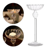 Maxbell Tealight Candle Holders Glass Candlestick Holders Table Centerpiece M