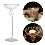 Maxbell Tealight Candle Holders Glass Candlestick Holders Table Centerpiece M