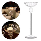Maxbell Tealight Candle Holders Glass Candlestick Holders Table Centerpiece L