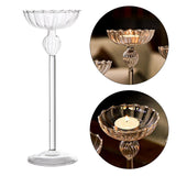 Maxbell Tealight Candle Holders Glass Candlestick Holders Table Centerpiece L