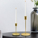 Maxbell 2Pieces Candlestick Candle Stand Iron Candle Holder for Church Decoration Gold