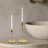 Maxbell 2Pieces Candlestick Candle Stand Iron Candle Holder for Church Decoration Gold