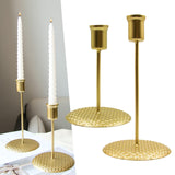 Maxbell 2Pieces Candlestick Candle Stand Iron Candle Holder for Church Decoration Gold