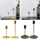 Maxbell 2Pieces Candlestick Candle Stand Iron Candle Holder for Church Decoration Gold