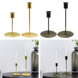 Maxbell 2Pieces Candlestick Candle Stand Iron Candle Holder for Church Decoration Gold