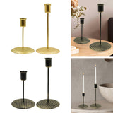 Maxbell 2Pieces Candlestick Candle Stand Iron Candle Holder for Church Decoration Gold