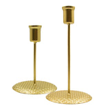 Maxbell 2Pieces Candlestick Candle Stand Iron Candle Holder for Church Decoration Gold