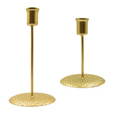 Maxbell 2Pieces Candlestick Candle Stand Iron Candle Holder for Church Decoration Gold