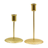 Maxbell 2Pieces Candlestick Candle Stand Iron Candle Holder for Church Decoration Gold