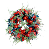 Maxbell 50cm Christmas Flower Wreath Wall Hanging Garland for Holiday Office Garden Red
