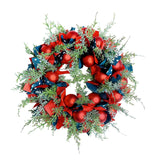 Maxbell 50cm Christmas Flower Wreath Wall Hanging Garland for Holiday Office Garden Red