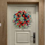 Maxbell 50cm Christmas Flower Wreath Wall Hanging Garland for Holiday Office Garden Red