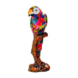 Maxbell Graffiti Parrot Statue Bird Sculpture Resin Craft for Living Room Decoration