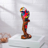 Maxbell Graffiti Parrot Statue Bird Sculpture Resin Craft for Living Room Decoration