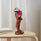 Maxbell Graffiti Parrot Statue Bird Sculpture Resin Craft for Living Room Decoration