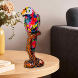 Maxbell Graffiti Parrot Statue Bird Sculpture Resin Craft for Living Room Decoration