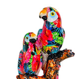 Maxbell Graffiti Parrot Statue Bird Sculpture Resin Craft for Living Room Decoration