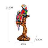 Maxbell Graffiti Parrot Statue Bird Sculpture Resin Craft for Living Room Decoration