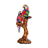 Maxbell Graffiti Parrot Statue Bird Sculpture Resin Craft for Living Room Decoration